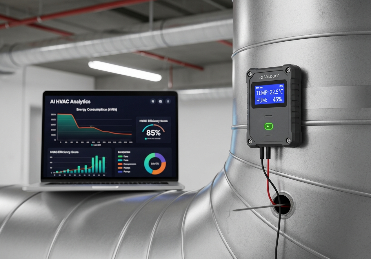 KI-gestützte HVAC-Optimierung mit Datenlogger